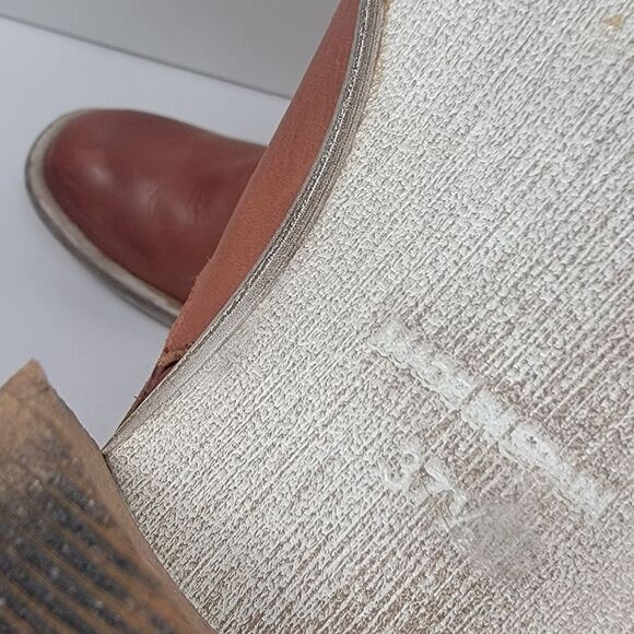 Free People Collection Essential Chelsea Boots Whiskey Brown Leather Size 7.5 - Picture 10 of 12